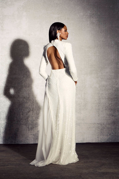 Melissa Pearl Mock Neck Maxi Dress
