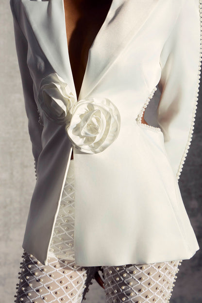 Maureen Pearl Embellished Blazer/pants