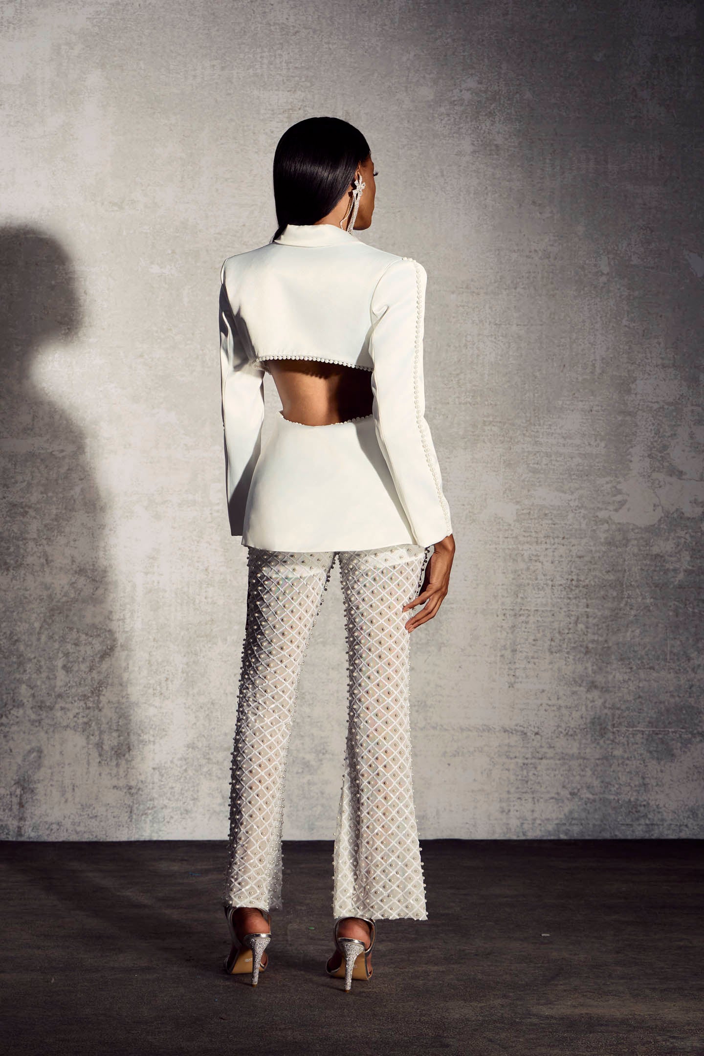 Maureen Pearl Embellished Blazer/pants