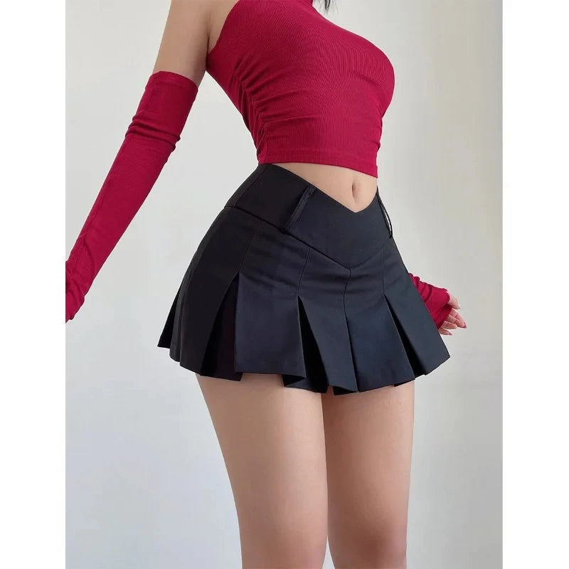 Micro A-line V Waist Skirt