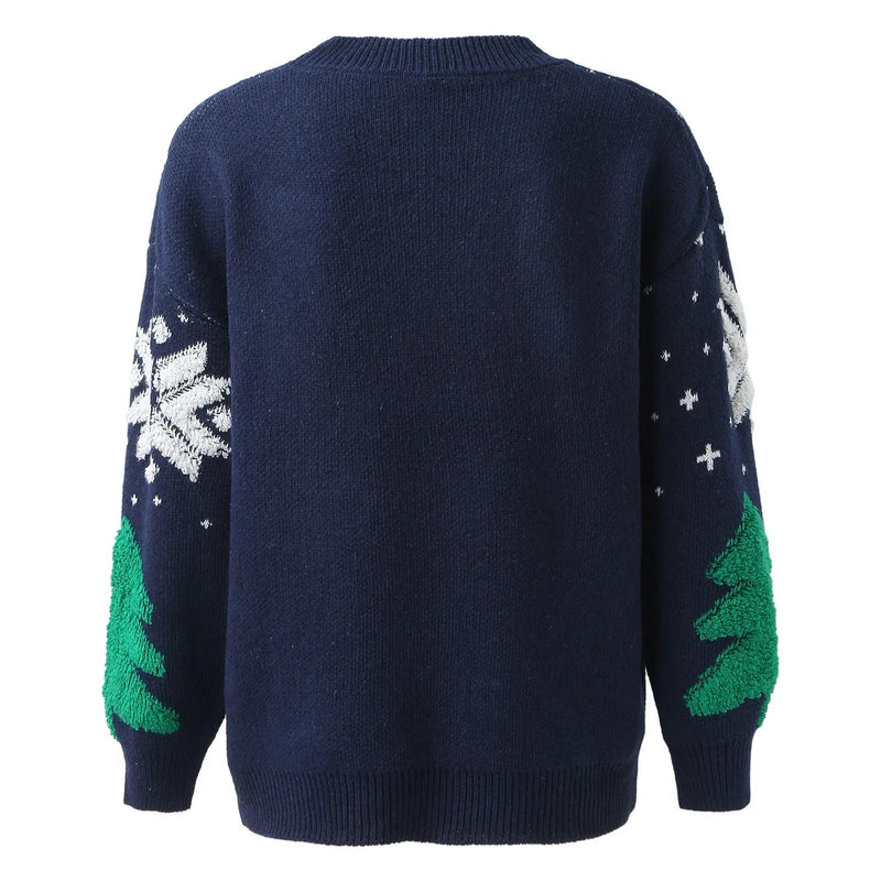 Korean Loose Round Neck Long Sleeve Christmas Sweater