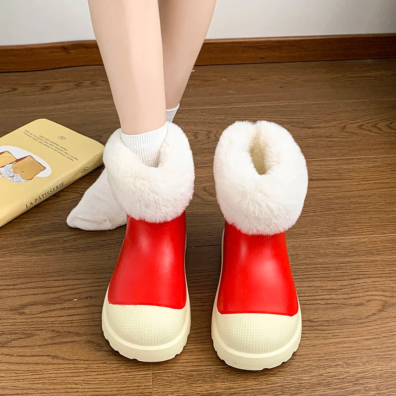Short Tube Thick Sole Comfortable Non-slip Rubber Snow Boot