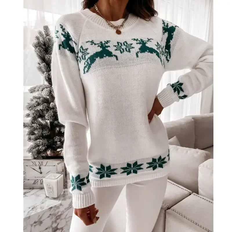 Winter Christmas Knit Jacquard Soft Warm Y2k Sweater