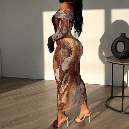 New Retro One-line Trend Y2k Midi Dresses