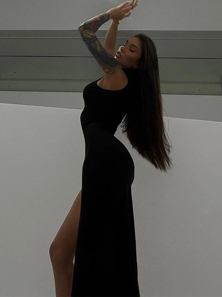 Summer Slit Holiday Sleeveless Club Tank Clothes Midi Dresses
