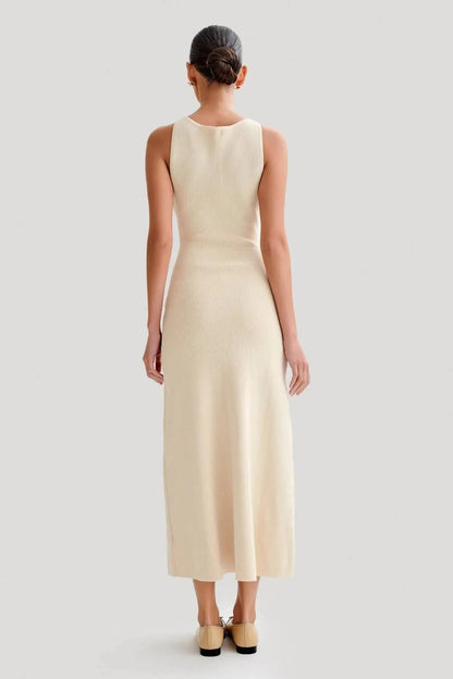 Stylish Sleeveless Bodycon Knitted Long Dress for