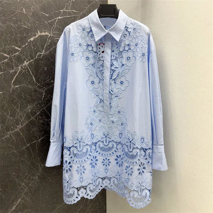 Embroidered Mini Dress in Cotton - Perfect for Summer