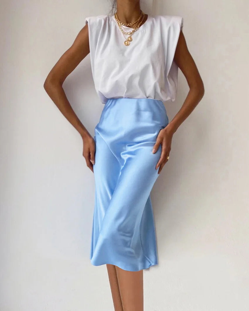 Dressbetty - High Street Satin Bodycon Skirt