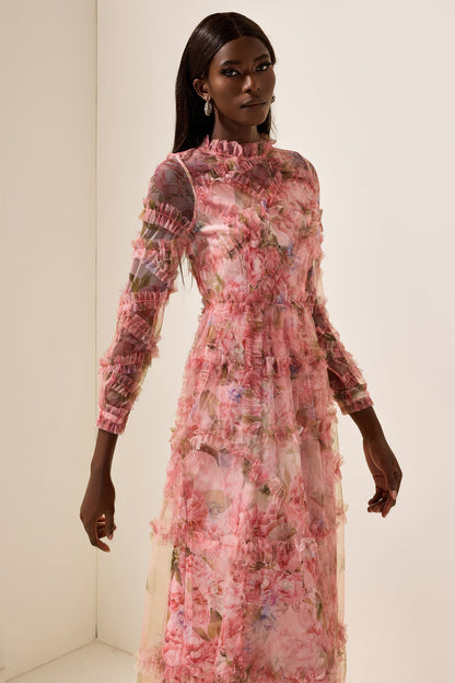 Ruffle Tiered Midi Dress