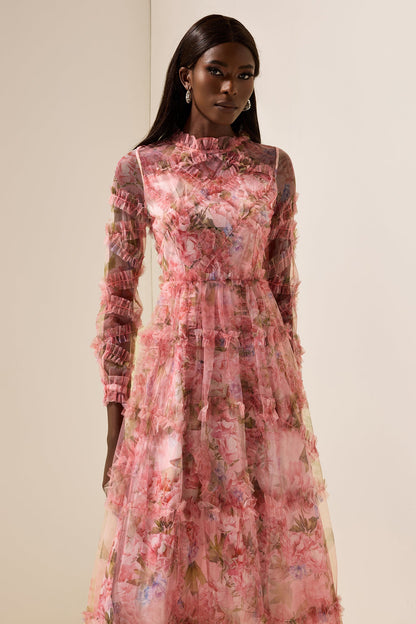 Ruffle Tiered Midi Dress