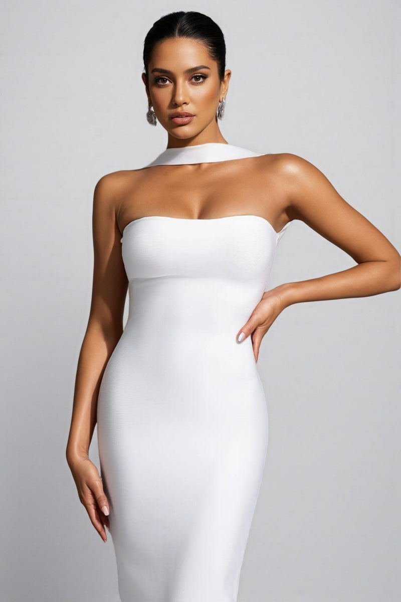 Aurol Sleeveless Slit Bandage Maxi Dress