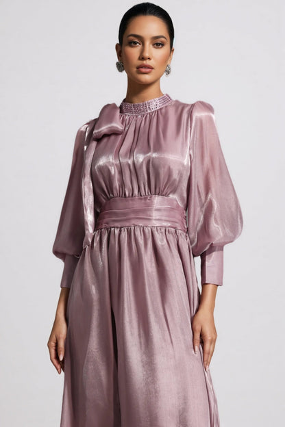 Ronans Lacing Bow Diamond Maxi Dress