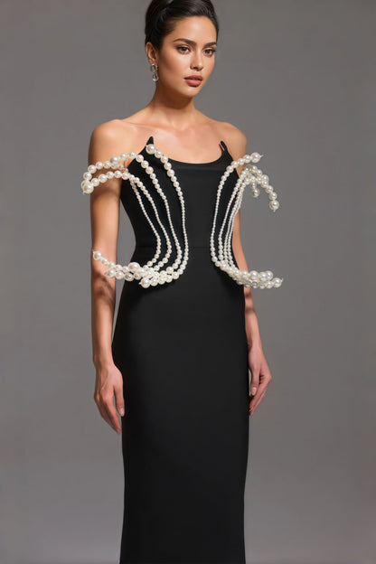 Milla Dimensional Pearl Bandage Maxi Dress