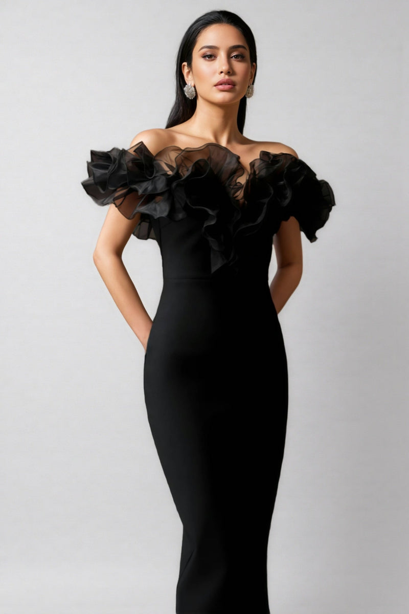 Selahx One Shoulder Bandage Midi Dress