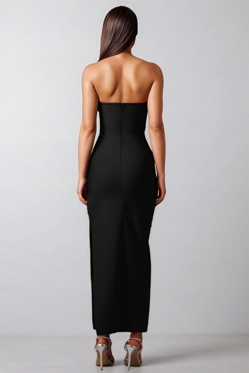 Wreya Sleeveless Slit Bandage Maxi Dress
