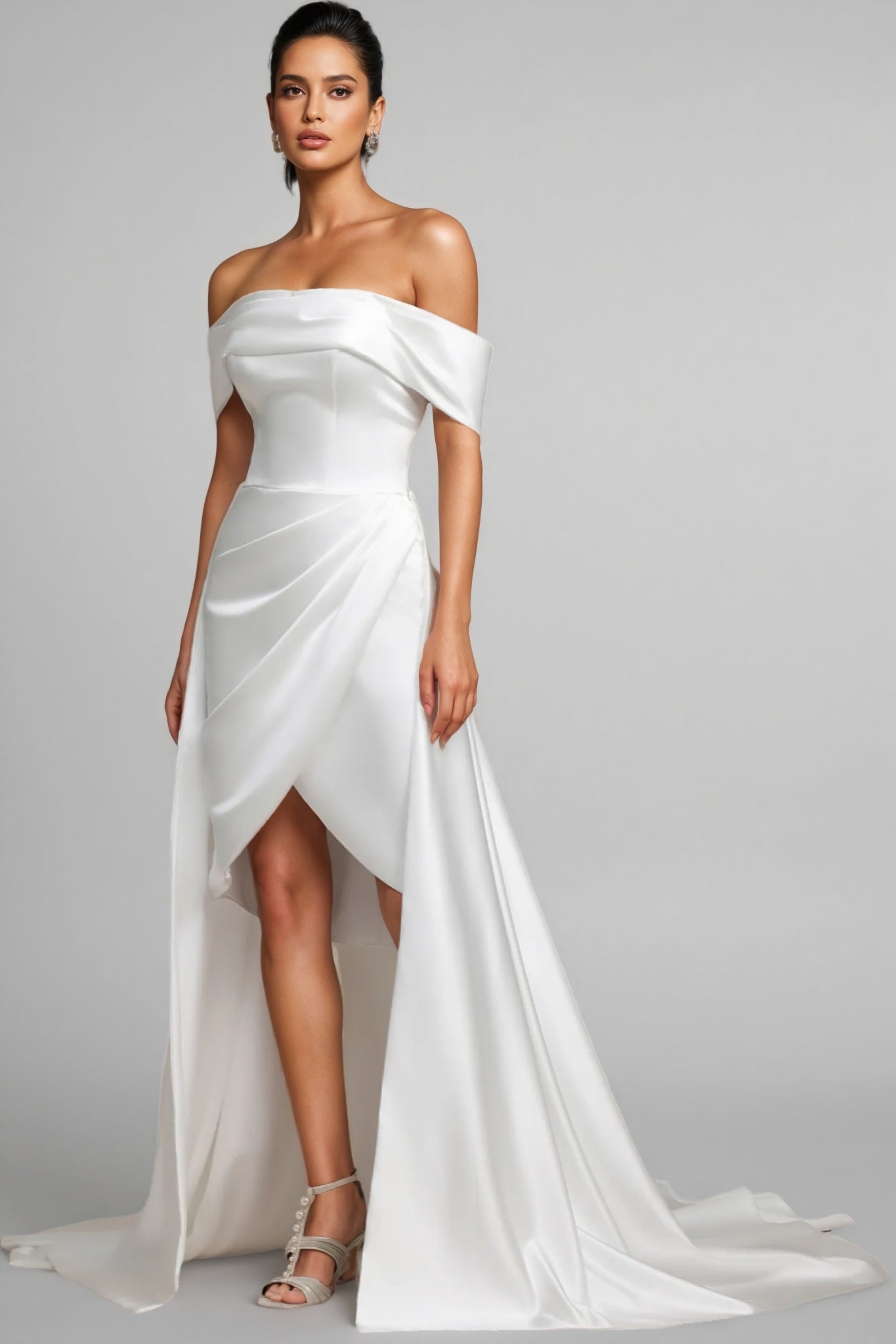Quinta Off Shoulder Detachable Maxi Dress