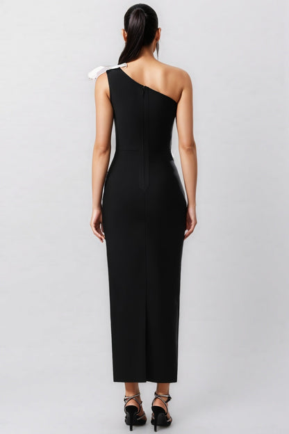 Priscilla 3d Flower Bandage Maxi Dress