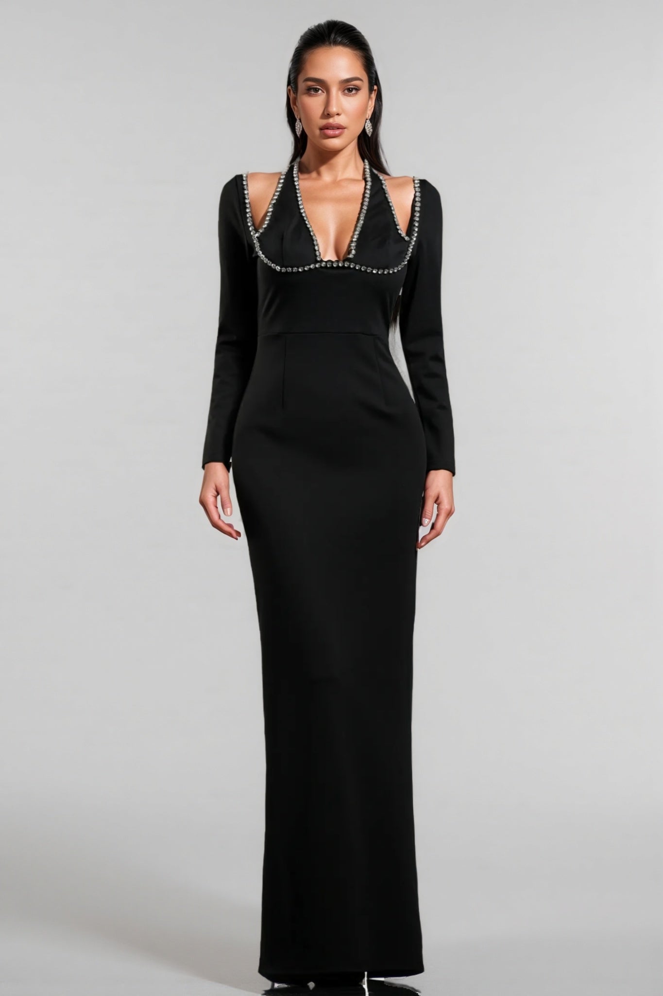 Revie V-neck Bandage Maxi Dress