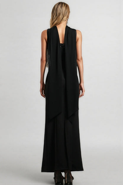 Simeon Sleeveless Ribbon Bandage Maxi Dress