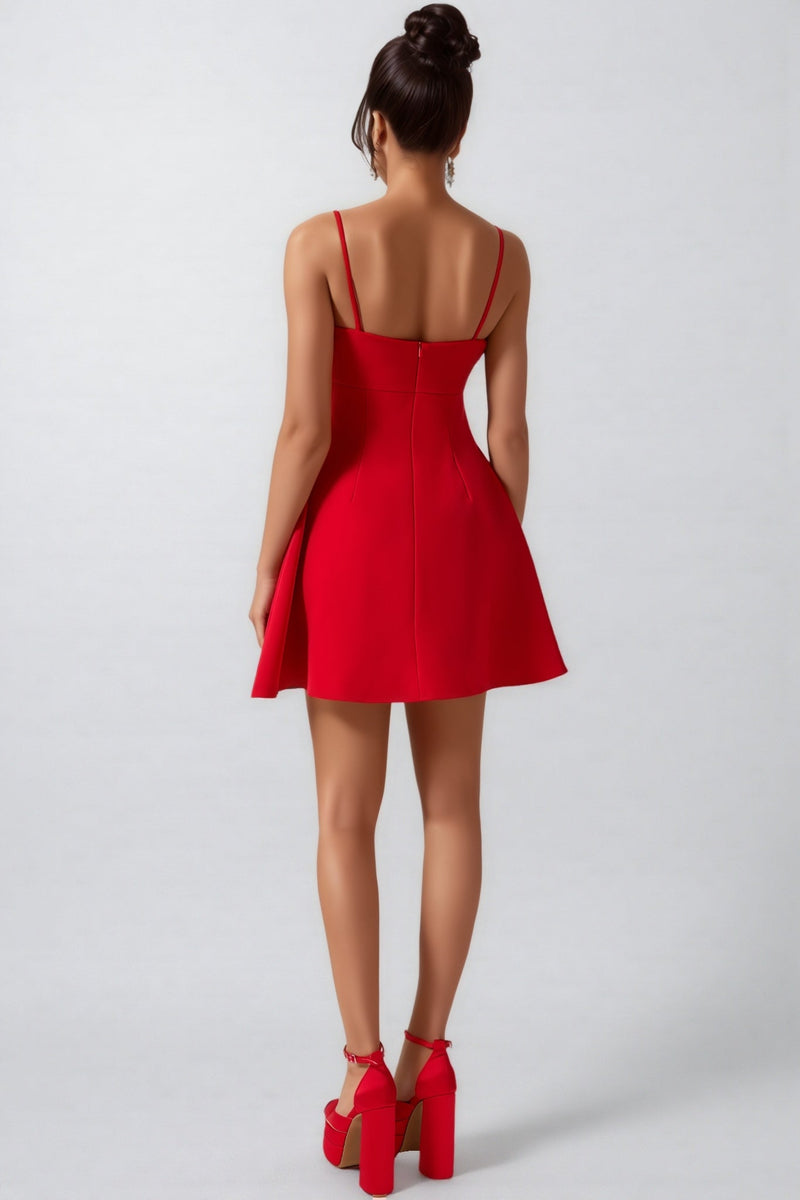 Thisbe 3d Flower Square Neck Mini Dress