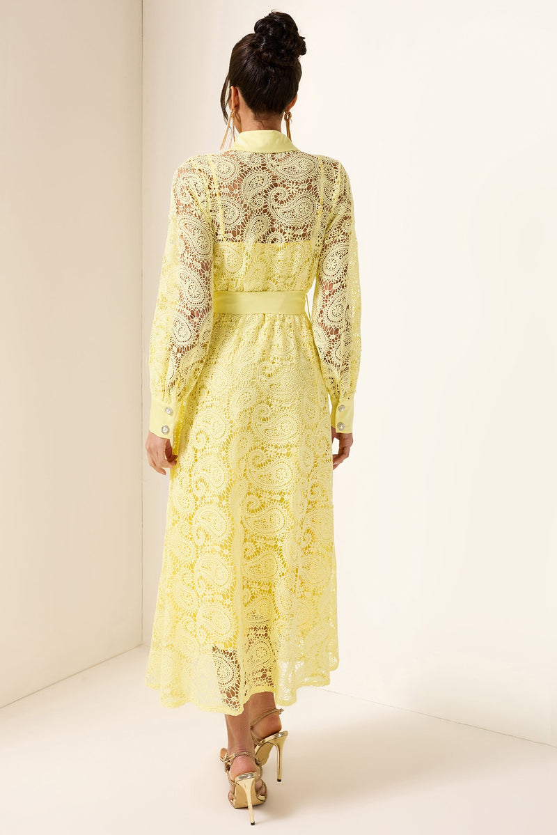 Embroidered Pocket Midi Dress