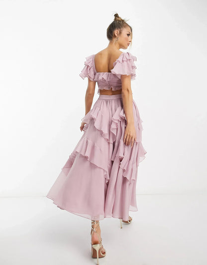 Freyna Ruffle Midi Dress
