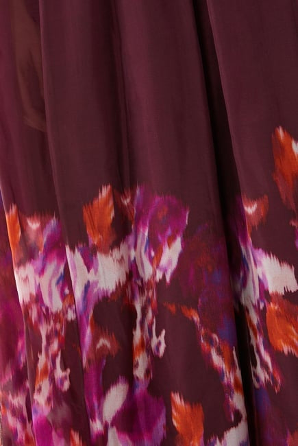 Sabrina Printed Cape Sleeve Maxi Dress