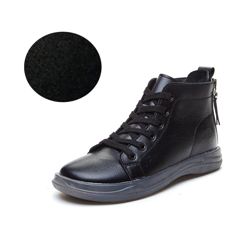 Genuine High Top White Flat Back Boots