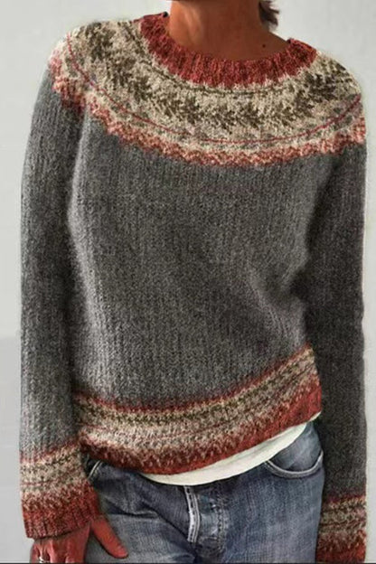 Moxidress Round Neck Unique Pattern Sweater(in 6 Patterns)