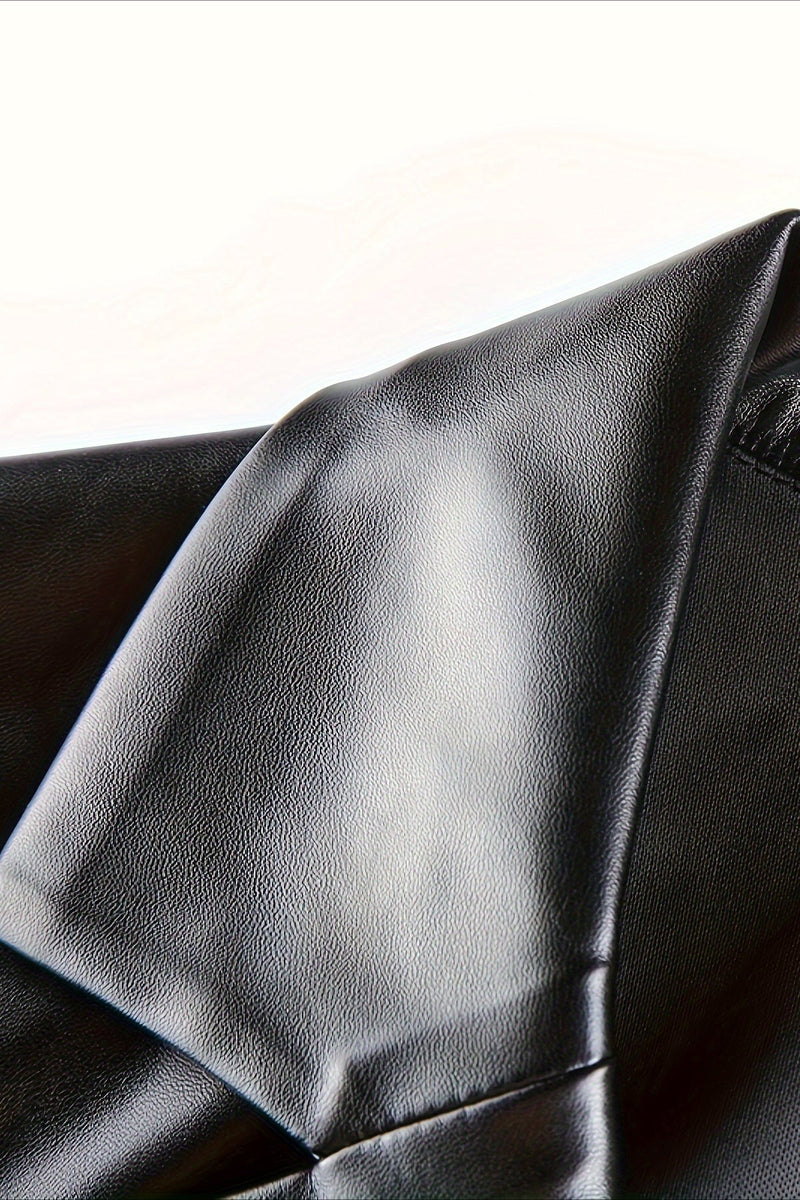 Loose Pu Blazer Coat