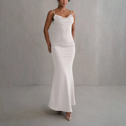 Backless 3drose Tassel Maxi Long Dresses for Sleeveless High Waist Bodycon Dress Lady Party Robe