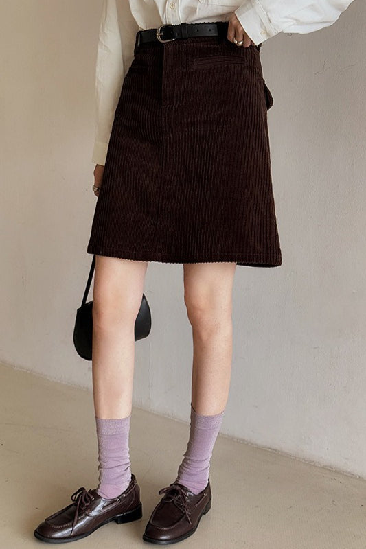 Cord Mini Skirt