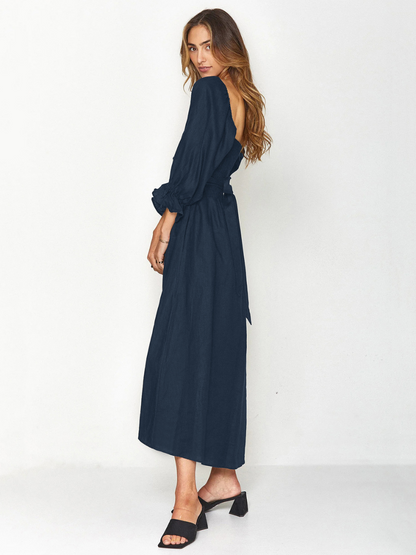 Sunset Sands Two Way Wearable Midi Dress - Navy