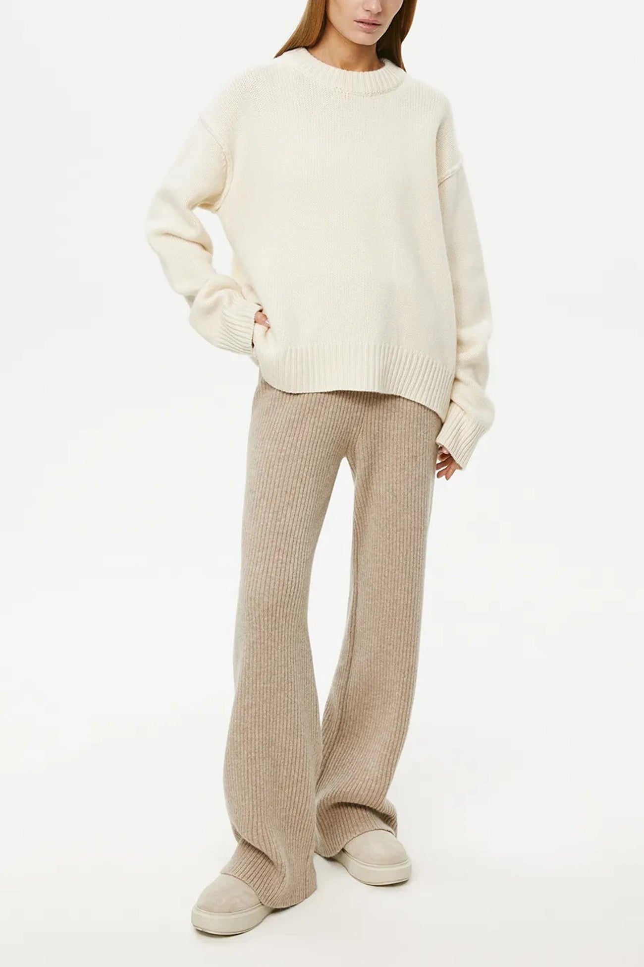Round Neck Color Pullover Sweater