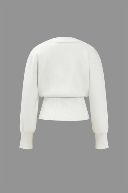 Classic Pullover Cardigan With V-neck