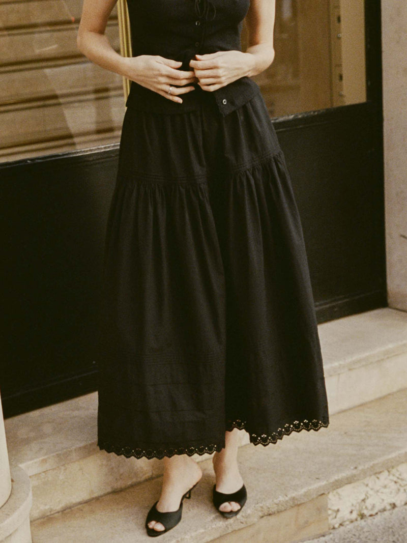 Sebastiane Cotton Midi-skirt
