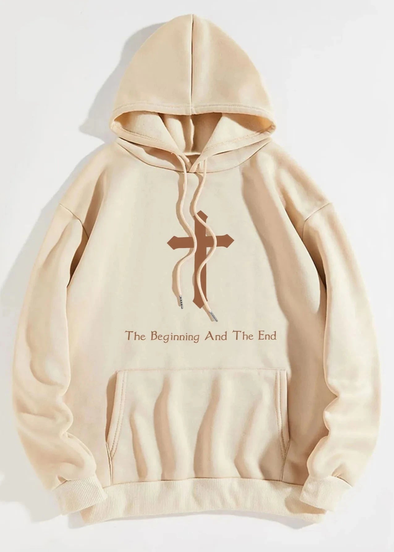Faith-inspired Hooded Sweatshirt - "the Beginning and the End"