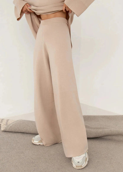 Irregular Hem Knit Two-piece Set