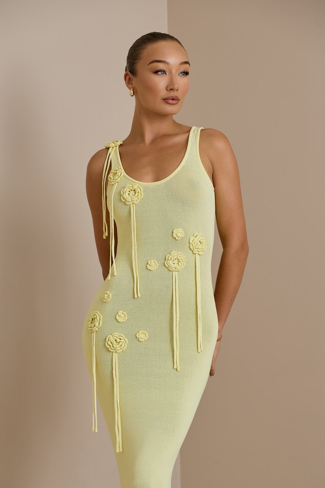 Paula Applique Knit Maxi Dress