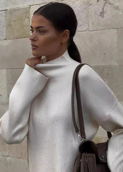 Turtleneck Sweater & Wide-leg Pants Set