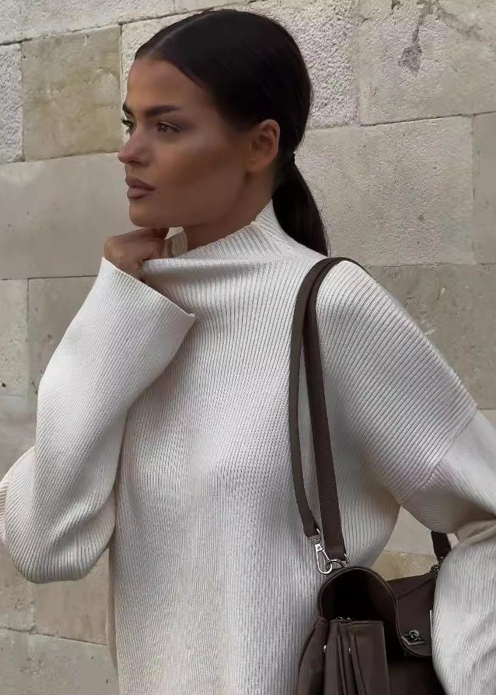 Turtleneck Sweater & Wide-leg Pants Set