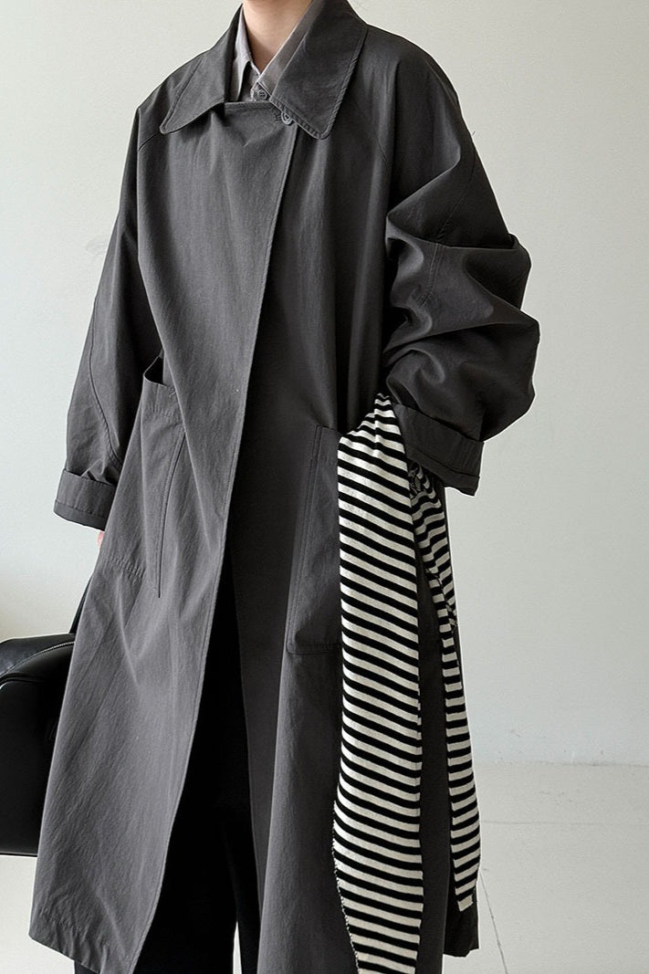 Luxi Loose Large-pocket Unique Overcoat
