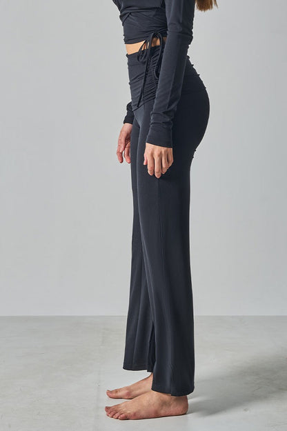 Fitted Foldover Soft Pants