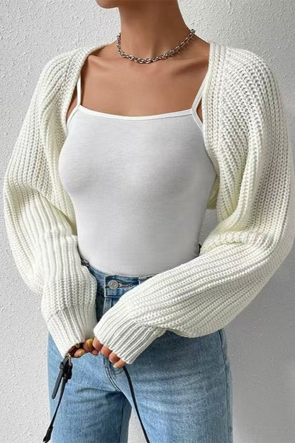 Ribbed Knit Long Sleeve Cardigan
