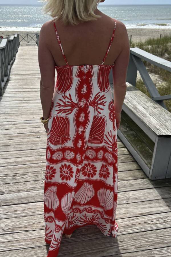 Shell White Long Dress