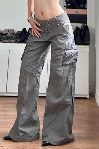 Gray Loose-fit Cargo Pant