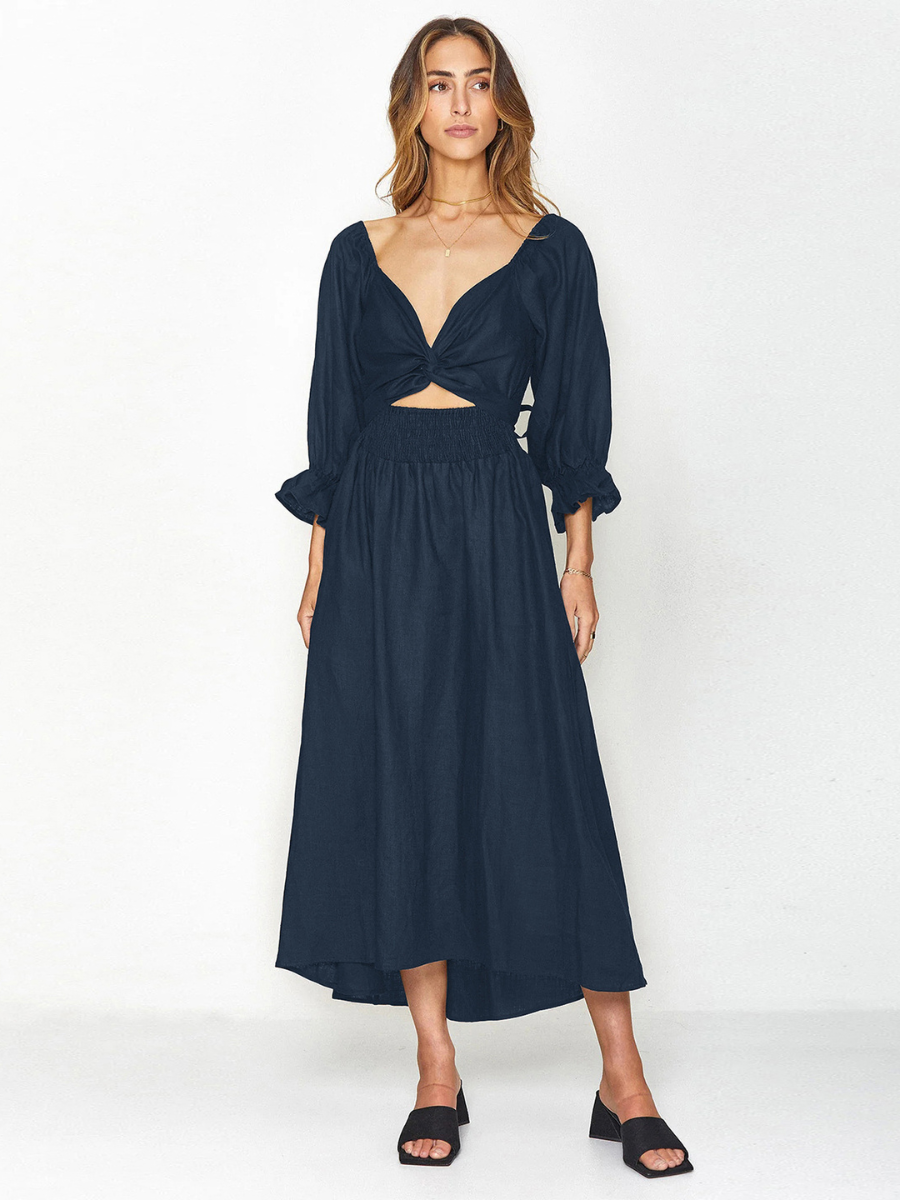 Sunset Sands Two Way Wearable Midi Dress - Navy