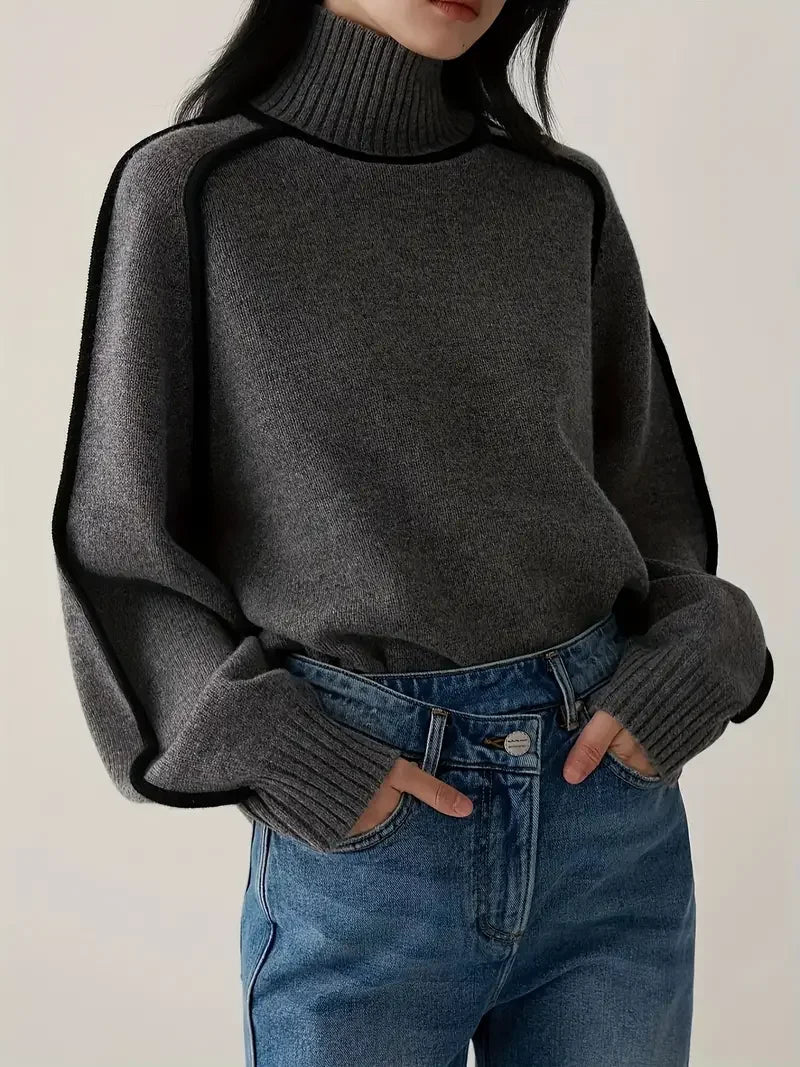 Half Turtleneck Knitted Sweater