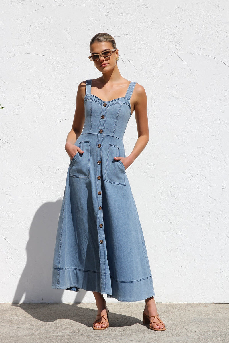 Danielle Dress Blue Denim