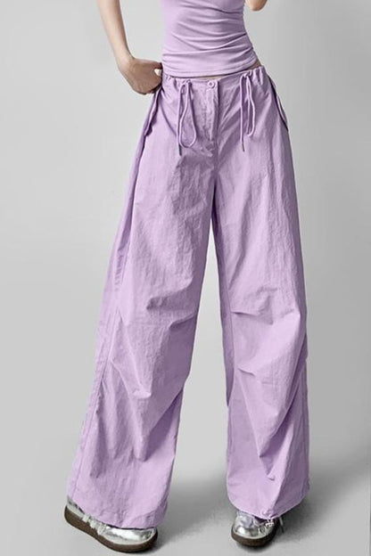 Cargo Wide Leg Relaxed Pants